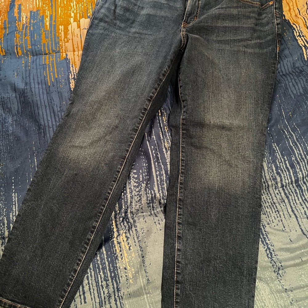 Torrid Blue Skinny Jeans with Vintage Fading